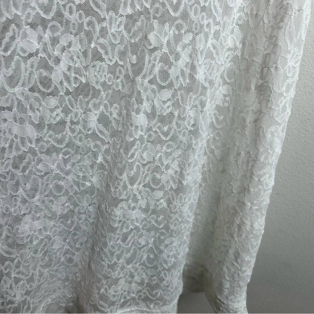 Vintage Victoria's Secret sheer white lace slip dress bridal size: M - Picture 10 of 11